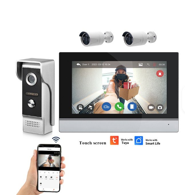 Tuya WiFi Smart 1080P 10 Inch Touch Screen Video Door Phone