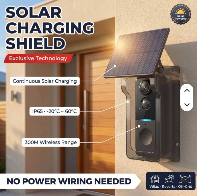 Solar Powered 720P Video Door Phone